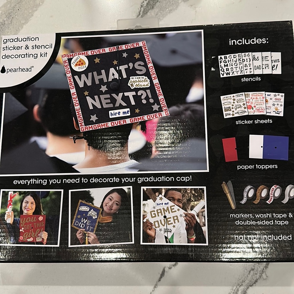 Pearhead Graduation Sticker & Stencil Kit